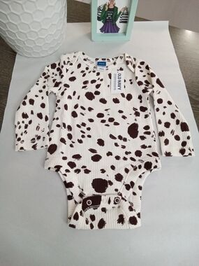 Old Navy Baby Ribbed Animal Print Bodysuit 3-6M NWT